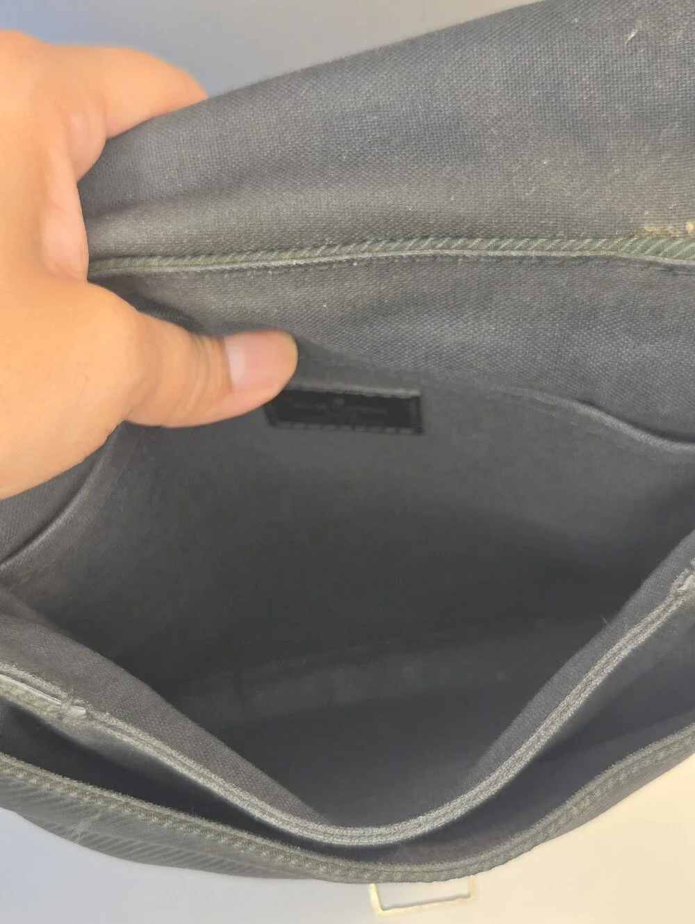 Louis Vuitton Messenger Bag From the 2003 CollectionBlack Taiga Leather